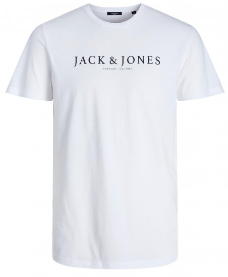 Jack & Jones JPRBLABOOSTER T-shirt White - Μακό μπλουζάκια - Aνδρικά μπλουζεσ μεγάλα μεγέθη