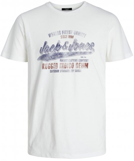 Jack & Jones JPRBLUBOOSTER TEE White - Μακό μπλουζάκια - Aνδρικά μπλουζεσ μεγάλα μεγέθη