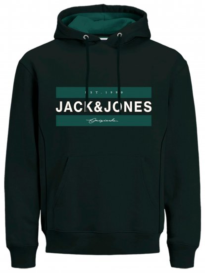 Jack & Jones JORFRIDAY Hoodie Black - φούτερ/Φούτερ με κουκούλα - φούτερ/Φούτερ με κουκούλα ανδρικά μεγάλα μεγέθη 