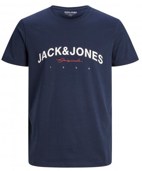 Jack & Jones JORFRIDAY T-Shirt Navy - Μακό μπλουζάκια - Aνδρικά μπλουζεσ μεγάλα μεγέθη