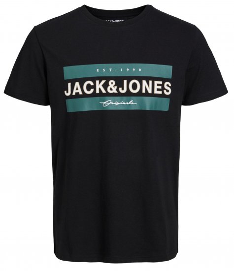 Jack & Jones JORFRIDAY T-Shirt Black - Μακό μπλουζάκια - Aνδρικά μπλουζεσ μεγάλα μεγέθη