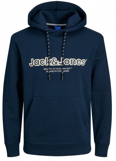 Jack & Jones JORLAKEWOOD SWEAT HOODIE Sky Captain - φούτερ/Φούτερ με κουκούλα - φούτερ/Φούτερ με κουκούλα ανδρικά μεγάλα μεγέθη 