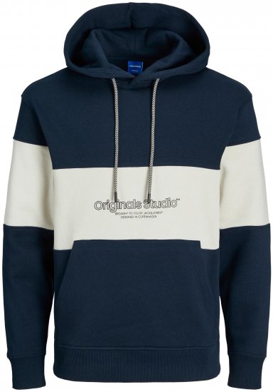 Jack & Jones JORLAKEWOOD SWEAT HOODIE Blocking Sky Captain - φούτερ/Φούτερ με κουκούλα - φούτερ/Φούτερ με κουκούλα ανδρικά μεγάλα μεγέθη 