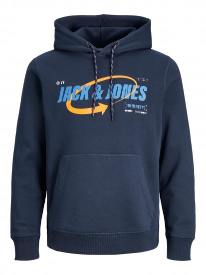 Jack & Jones JCOBLACK SWEAT HOODIE Navy Blazer - φούτερ/Φούτερ με κουκούλα - φούτερ/Φούτερ με κουκούλα ανδρικά μεγάλα μεγέθη 
