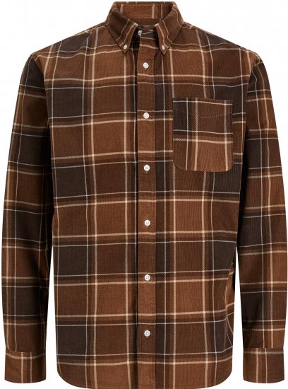 Jack & Jones JPRBLUBROOK CORD X-MAS SHIRT L/S Toffee - Πουκάμισα - Aνδρικά πουκαμισα μεγαλα μεγάλα μεγέθη