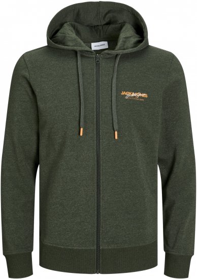 Jack & Jones ALVIS Hoodie Kombu Green - φούτερ/Φούτερ με κουκούλα - φούτερ/Φούτερ με κουκούλα ανδρικά μεγάλα μεγέθη 