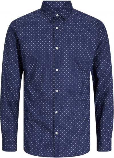 Jack & Jones JOE Dress Shirt LS Navy Blazer - Πουκάμισα - Aνδρικά πουκαμισα μεγαλα μεγάλα μεγέθη