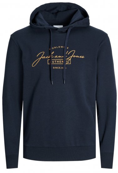 Jack & Jones JJFERRIS SWEAT Hoodie Navy Blazer - φούτερ/Φούτερ με κουκούλα - φούτερ/Φούτερ με κουκούλα ανδρικά μεγάλα μεγέθη 