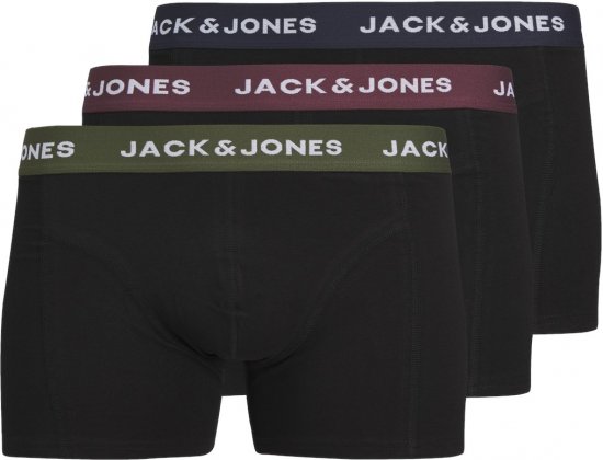 Jack & Jones JACARON Trunks 3-Pack Black - Εσώρουχα/Μαγιό - Aνδρικά Εσώρουχα μεγάλα μεγέθη