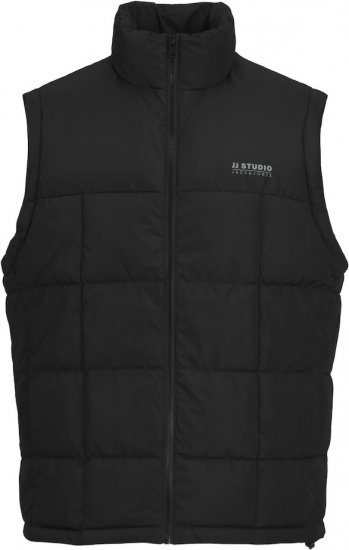 Jack & Jones BEN Square Quilted Bodywarmer Black - Μπουφάν - Aνδρικά μπουφαν μεγάλα μεγέθη