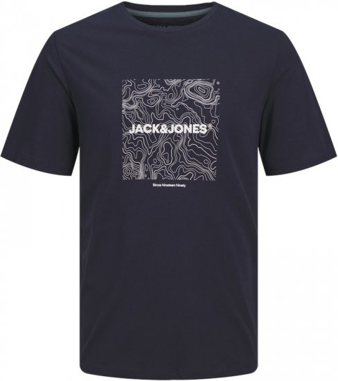 Jack & Jones LINER T-Shirt Navy Blazer - Μακό μπλουζάκια - Aνδρικά μπλουζεσ μεγάλα μεγέθη