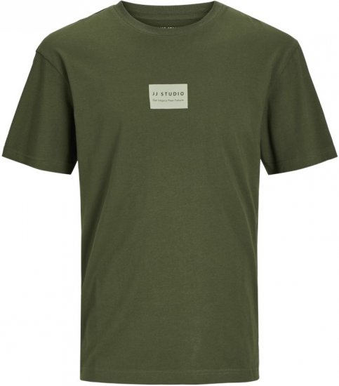 Jack & Jones HAKKAI T-Shirt Kombu Green - Μακό μπλουζάκια - Aνδρικά μπλουζεσ μεγάλα μεγέθη