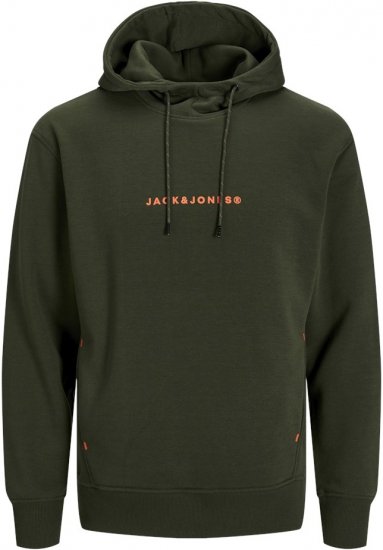Jack & Jones TREE Hoodie Kombu Green - φούτερ/Φούτερ με κουκούλα - φούτερ/Φούτερ με κουκούλα ανδρικά μεγάλα μεγέθη 