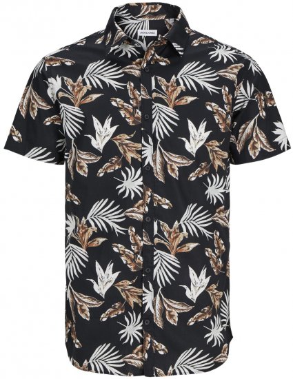 Jack & Jones JOSHUA Floral Shirt Black - Πουκάμισα - Aνδρικά πουκαμισα μεγαλα μεγάλα μεγέθη