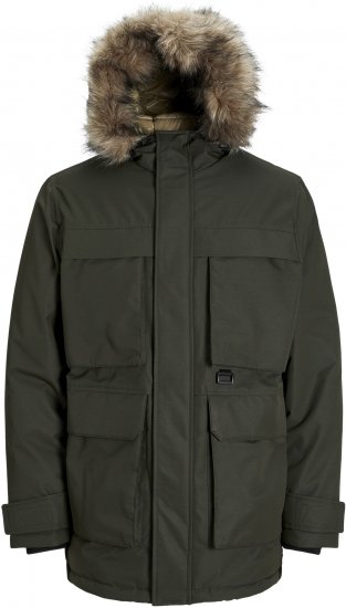Jack & Jones STAR Parka Green - Μπουφάν - Aνδρικά μπουφαν μεγάλα μεγέθη