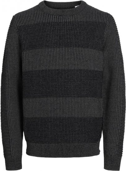 Jack & Jones HUGO Knitted Sweater Black - φούτερ/Φούτερ με κουκούλα - φούτερ/Φούτερ με κουκούλα ανδρικά μεγάλα μεγέθη 