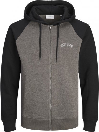 Jack & Jones Ricky Hoodie Black - φούτερ/Φούτερ με κουκούλα - φούτερ/Φούτερ με κουκούλα ανδρικά μεγάλα μεγέθη 