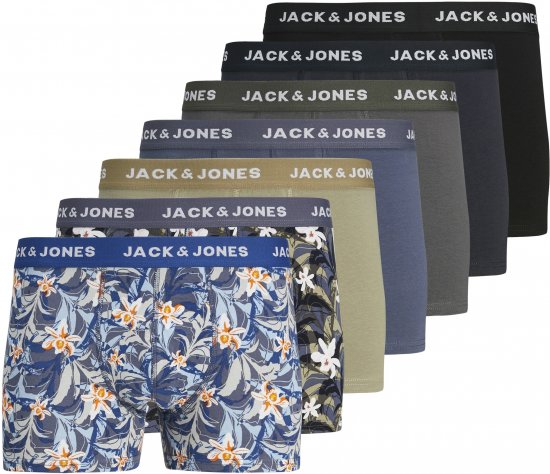 Jack & Jones JACMASON Trunks 7-Pack True Blue - Εσώρουχα/Μαγιό - Aνδρικά Εσώρουχα μεγάλα μεγέθη