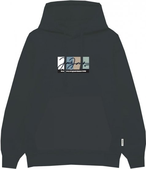 Jack & Jones PORTLAND Hoodie Grey - φούτερ/Φούτερ με κουκούλα - φούτερ/Φούτερ με κουκούλα ανδρικά μεγάλα μεγέθη 