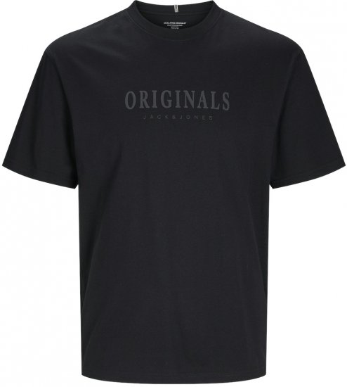 Jack & Jones JORFREDERIKSBERG T-shirt Black - Μακό μπλουζάκια - Aνδρικά μπλουζεσ μεγάλα μεγέθη