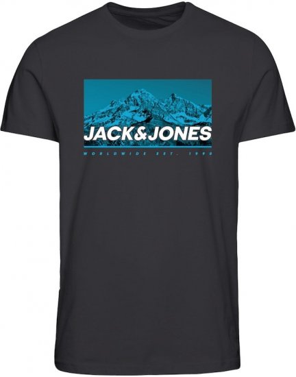 Jack & Jones Ray Photo T-Shirt Black - Μακό μπλουζάκια - Aνδρικά μπλουζεσ μεγάλα μεγέθη