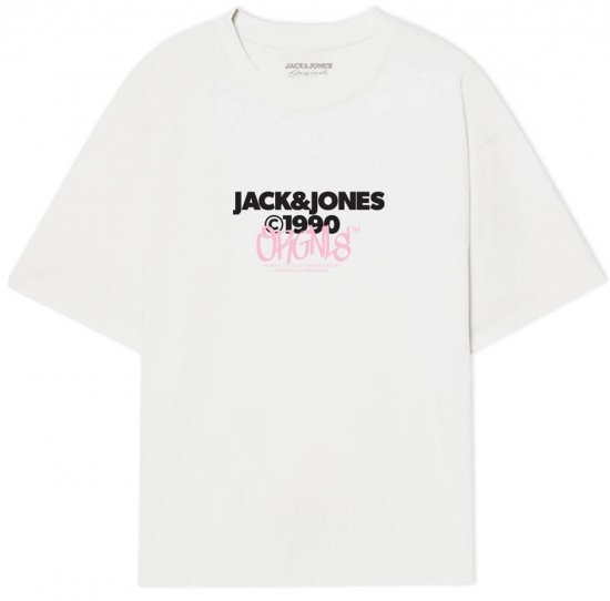 Jack & Jones JORBUSHWICK T-Shirt Bright White - Μακό μπλουζάκια - Aνδρικά μπλουζεσ μεγάλα μεγέθη