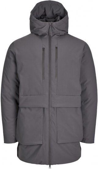 Jack & Jones CHARLIE Windproof Parka Grey - Μπουφάν - Aνδρικά μπουφαν μεγάλα μεγέθη