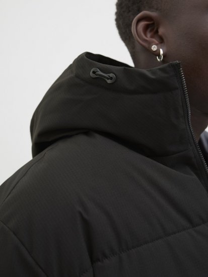 Jack & Jones Global Puffer Jacket Black - Μπουφάν - Aνδρικά μπουφαν μεγάλα μεγέθη