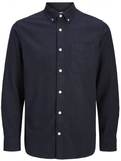 Jack & Jones Brook Twill Long Sleeve Shirt Dark Navy - Πουκάμισα - Aνδρικά πουκαμισα μεγαλα μεγάλα μεγέθη