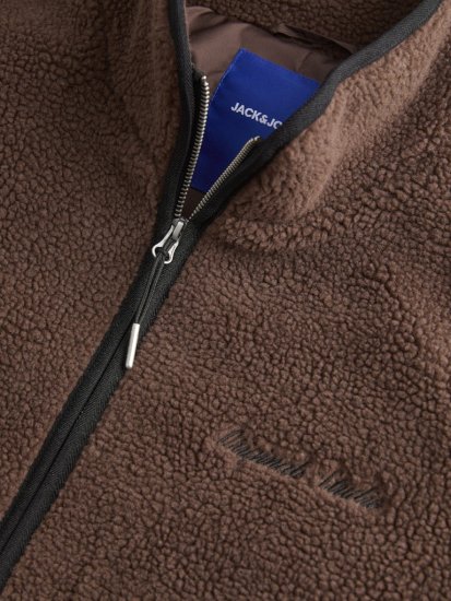 Jack & Jones Norrebro Teddy Jacket Deep Mahogany - Μπουφάν - Aνδρικά μπουφαν μεγάλα μεγέθη