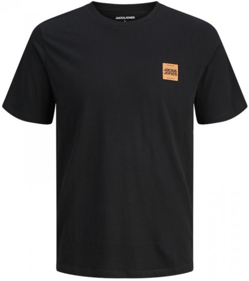 Jack & Jones Brandy Crew Neck T-Shirt Black - Μακό μπλουζάκια - Aνδρικά μπλουζεσ μεγάλα μεγέθη