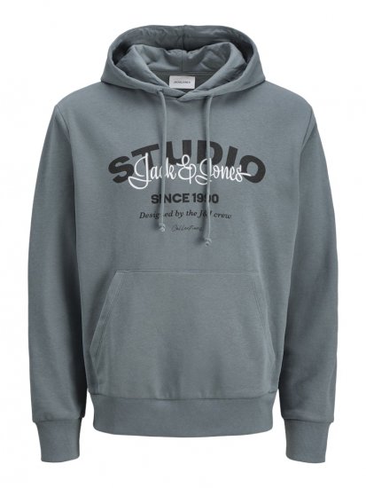 Jack & Jones Yuki Hood Sweatshirt Stormy Weather - φούτερ/Φούτερ με κουκούλα - φούτερ/Φούτερ με κουκούλα ανδρικά μεγάλα μεγέθη 