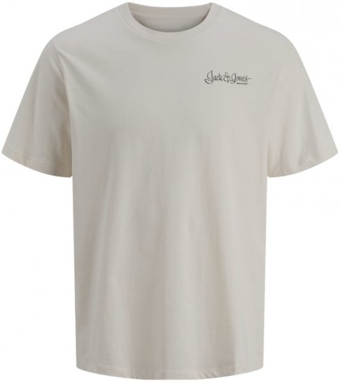Jack & Jones Yuki Back Print Crew Neck T-Shirt Moonbeam - Μακό μπλουζάκια - Aνδρικά μπλουζεσ μεγάλα μεγέθη