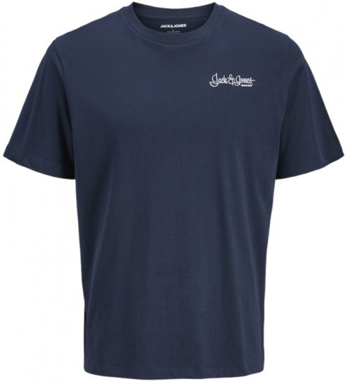 Jack & Jones Yuki Back Print Crew Neck T-Shirt Sky Captain - Μακό μπλουζάκια - Aνδρικά μπλουζεσ μεγάλα μεγέθη