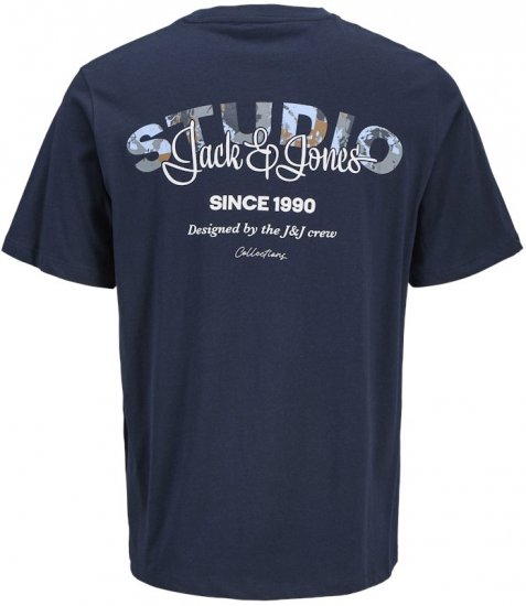 Jack & Jones Yuki Back Print Crew Neck T-Shirt Sky Captain - Μακό μπλουζάκια - Aνδρικά μπλουζεσ μεγάλα μεγέθη