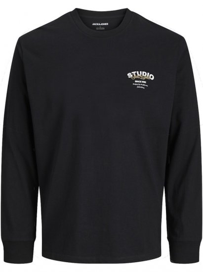 Jack & Jones Yuki Crew Neck Sweatshirt Black - φούτερ/Φούτερ με κουκούλα - φούτερ/Φούτερ με κουκούλα ανδρικά μεγάλα μεγέθη 
