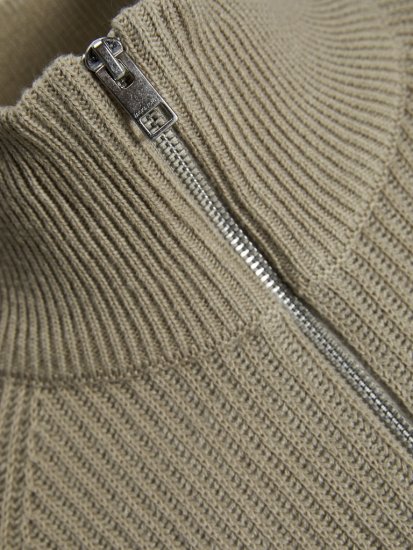 Jack & Jones Pannel Knit Half Zip Pullover Crockery - φούτερ/Φούτερ με κουκούλα - φούτερ/Φούτερ με κουκούλα ανδρικά μεγάλα μεγέθη 