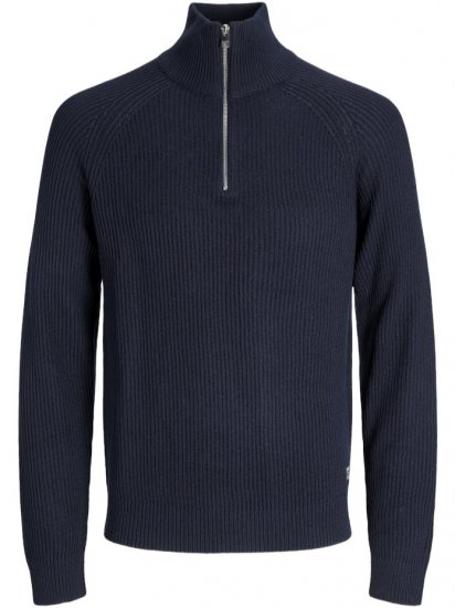 Jack & Jones Pannel Knit Half Zip Pullover Sky Captain - φούτερ/Φούτερ με κουκούλα - φούτερ/Φούτερ με κουκούλα ανδρικά μεγάλα μεγέθη 