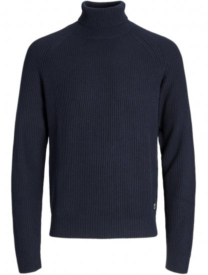 Jack & Jones Pannel Roll Neck Knit Pullover Sky Captain - φούτερ/Φούτερ με κουκούλα - φούτερ/Φούτερ με κουκούλα ανδρικά μεγάλα μεγέθη 