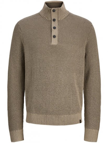Jack & Jones Ethan High Neck Knit Pullover Crockery - φούτερ/Φούτερ με κουκούλα - φούτερ/Φούτερ με κουκούλα ανδρικά μεγάλα μεγέθη 