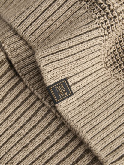 Jack & Jones Ethan High Neck Knit Pullover Crockery - φούτερ/Φούτερ με κουκούλα - φούτερ/Φούτερ με κουκούλα ανδρικά μεγάλα μεγέθη 