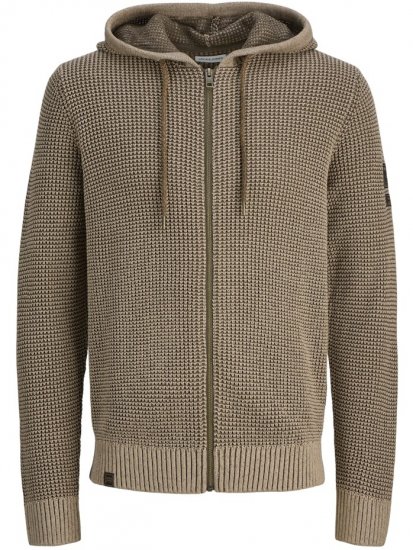 Jack & Jones Zip Knit Hoodie Crockery - φούτερ/Φούτερ με κουκούλα - φούτερ/Φούτερ με κουκούλα ανδρικά μεγάλα μεγέθη 