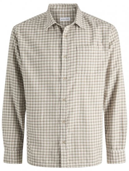 Jack & Jones Mini Check Long Sleeve Shirt Atmosphere - Πουκάμισα - Aνδρικά πουκαμισα μεγαλα μεγάλα μεγέθη