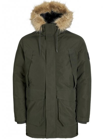 Jack & Jones Camp Faux Fur Parka Rosin - Μπουφάν - Aνδρικά μπουφαν μεγάλα μεγέθη
