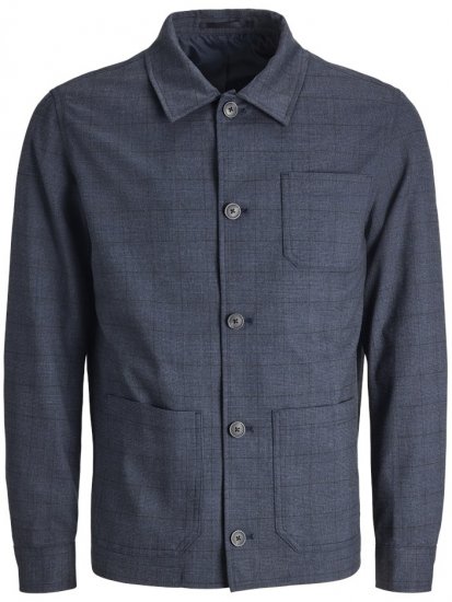 Jack & Jones Harry Pedro Formal Check Blazer Dark Navy - Jack & Jones μεγάλα μεγέθη - Jack & Jones μεγάλα μεγέθη