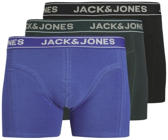 Jack & Jones Black Friday Trunks 3-Pack Blue Black - Εσώρουχα/Μαγιό - Aνδρικά Εσώρουχα μεγάλα μεγέθη