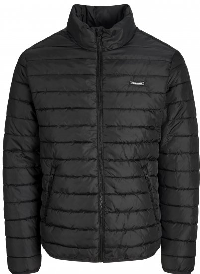 Jack & Jones Elvis Light Puffer Collar Jacket Black - Μπουφάν - Aνδρικά μπουφαν μεγάλα μεγέθη