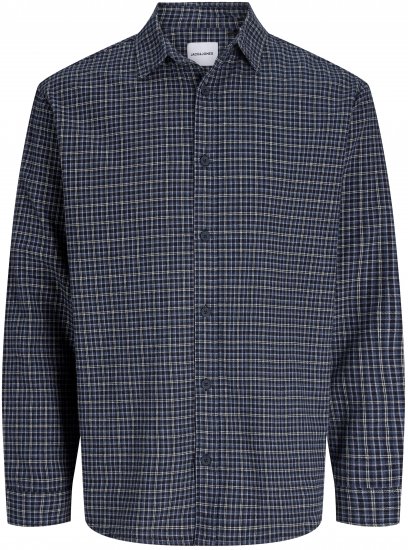 Jack & Jones Carter Check Shirt Navy Blazer - Πουκάμισα - Aνδρικά πουκαμισα μεγαλα μεγάλα μεγέθη