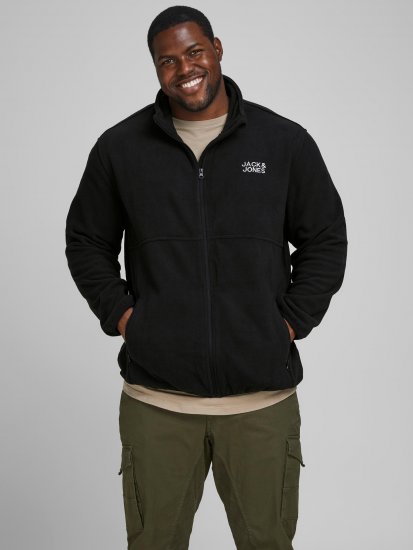 Jack & Jones Hype Fleece Black - Μπουφάν - Aνδρικά μπουφαν μεγάλα μεγέθη