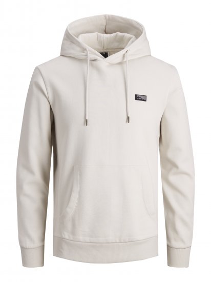 Jack & Jones JCOKING SWEAT HOOD Light Gray - φούτερ/Φούτερ με κουκούλα - φούτερ/Φούτερ με κουκούλα ανδρικά μεγάλα μεγέθη 